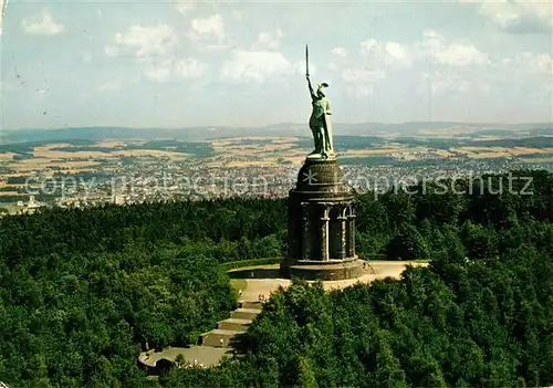 AK / Ansichtskarte Detmold Hermannsdenkmal im Teutoburger Wald Fliegeraufnahme Detmold