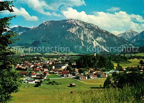 AK / Ansichtskarte Ruhpolding Gesamtansicht mit Alpenpanorama Rauschberg Sonntagshorn Chiemgauer Alpen Ruhpolding
