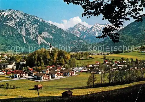 AK / Ansichtskarte Ruhpolding Gesamtansicht mit Alpenpanorama Rauschberg Sonntagshorn Chiemgauer Alpen Ruhpolding