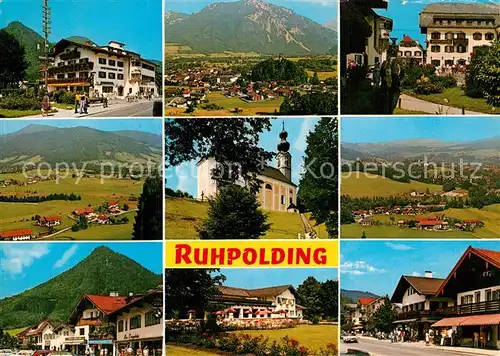 AK / Ansichtskarte Ruhpolding Teilansichten Luftkurort Wintersportplatz Bayerische Alpen Ruhpolding
