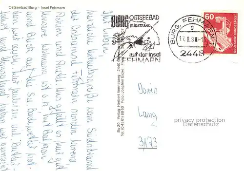 AK / Ansichtskarte Burg_Fehmarn Ostseebad Fliegeraufnahme Burg Fehmarn