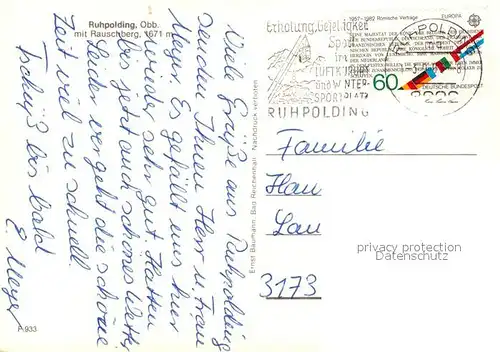 AK / Ansichtskarte Ruhpolding Gesamtansicht mit Rauschberg Chiemgauer Alpen Ruhpolding