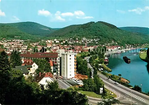 AK / Ansichtskarte Eberbach_Neckar Stadtpanorama Eberbach Neckar