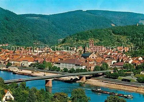 AK / Ansichtskarte Eberbach_Neckar Stadtpanorama Eberbach Neckar