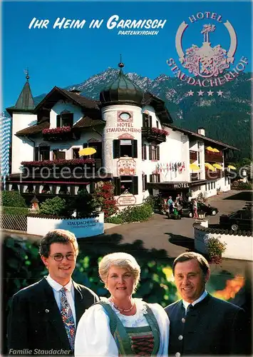 AK / Ansichtskarte Garmisch Partenkirchen Hotel Staudacherhof Garmisch Partenkirchen