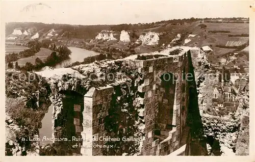 AK / Ansichtskarte Les_Andelys Ruines du Chateau Gaillard et les coteaux Les_Andelys