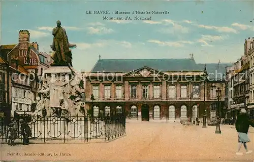 AK / Ansichtskarte Le_Havre Musee d Histoire Naturelle Monument d Augustin Normand Le_Havre