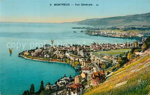 AK / Ansichtskarte Montreux_VD Vue generale Montreux VD