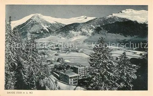 AK / Ansichtskarte Davos_GR Panorama Davos_GR
