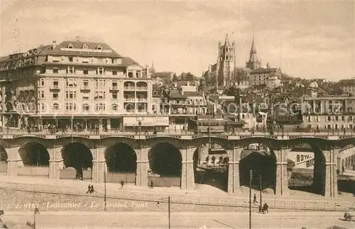 AK / Ansichtskarte Lausanne_VD Le Grand Pont Lausanne VD