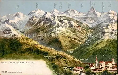 AK / Ansichtskarte Zermatt_VS Vallees et Saas Fee Zermatt_VS