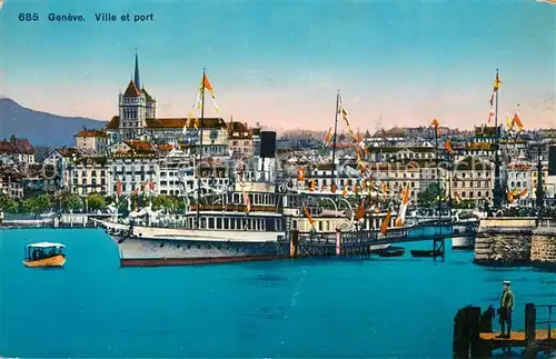 AK / Ansichtskarte Geneve_GE Ville et Port Geneve_GE