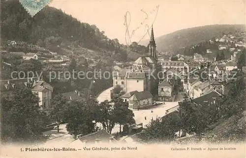 AK / Ansichtskarte Plombieres les Bains_Vosges Vue generale prise du Nord Plombieres les Bains