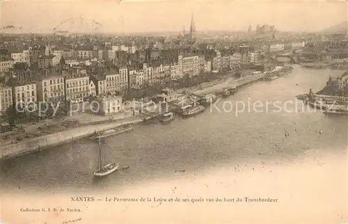 AK / Ansichtskarte Nantes_Loire_Atlantique Panorama de la Loire et de ses quais vus d haut du Transbondeur Nantes_Loire_Atlantique