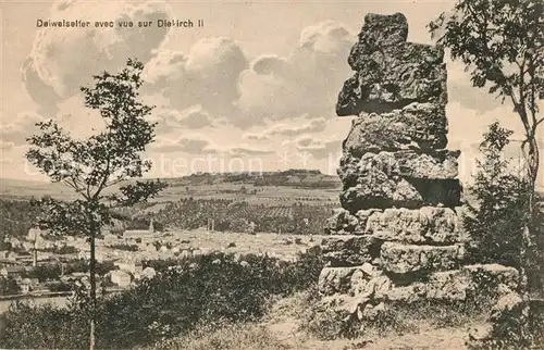 AK / Ansichtskarte Diekirch Deiwelselter avec vue sur Diekirch Diekirch