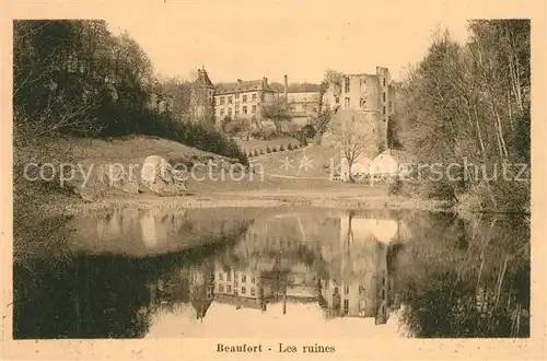 AK / Ansichtskarte Beaufort_Befort_Luxembourg Les ruines Beaufort_Befort