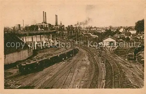 AK / Ansichtskarte Lucy_Moselle Voies de garage Centrale Electrique Lucy_Moselle