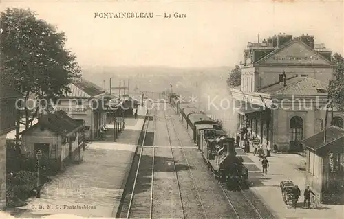 AK / Ansichtskarte Fontainebleau_Seine_et_Marne La Gare Fontainebleau_Seine