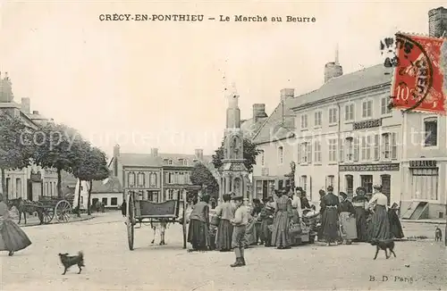 AK / Ansichtskarte Crecy en Ponthieu Le Marche au Beurre Crecy en Ponthieu