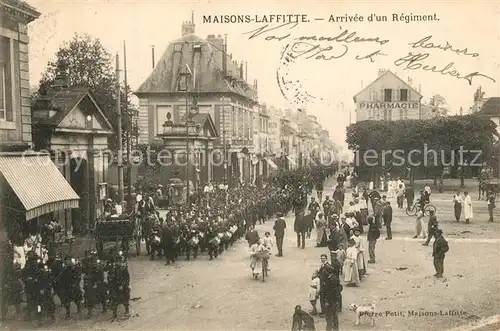 AK / Ansichtskarte Maisons Laffitte Arrivee d un Regiment Maisons Laffitte