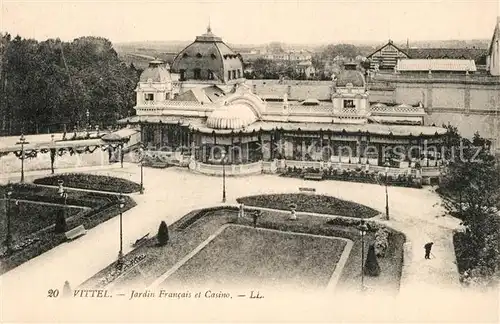 AK / Ansichtskarte Vittel Jardin Francais et Casino Vittel