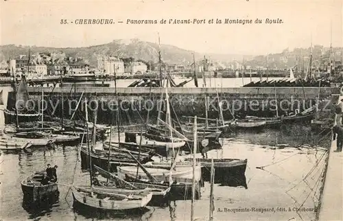 AK / Ansichtskarte Cherbourg_Octeville_Basse_Normandie Panorama de l Avant port et la Montagne du Roule Cherbourg_Octeville