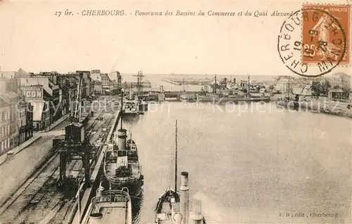 AK / Ansichtskarte Cherbourg_Octeville_Basse_Normandie Panorama des Bassins du Commerce et du Quai Alexandre Cherbourg_Octeville