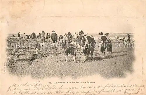 AK / Ansichtskarte Granville_Manche La Peche au Lancon Granville_Manche