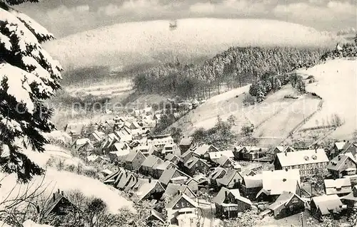 AK / Ansichtskarte Bad_Grund Panorama Blick vom Knollen Winterlandschaft Bad_Grund