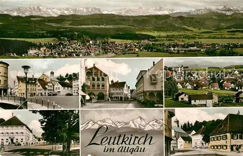 AK / Ansichtskarte Leutkirch Gesamtansicht mit Alpenpanorama Ortsansichten Leutkirch