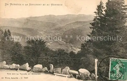 AK / Ansichtskarte Munster_Haut_Rhin_Elsass Vue sur la vallee de Munster Vosges Munster_Haut_Rhin_Elsass