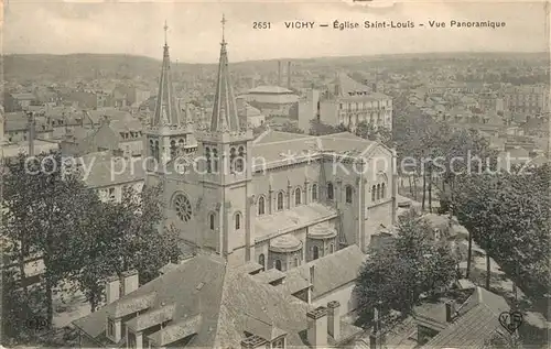 AK / Ansichtskarte Vichy_Allier Eglise Saint Louis vue panoramique Vichy Allier