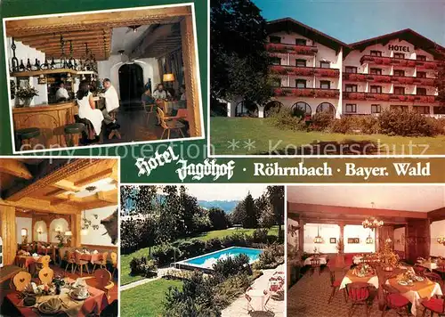 AK / Ansichtskarte Roehrnbach Hotel Jagdhof Restaurant Bar Swimming Pool Roehrnbach