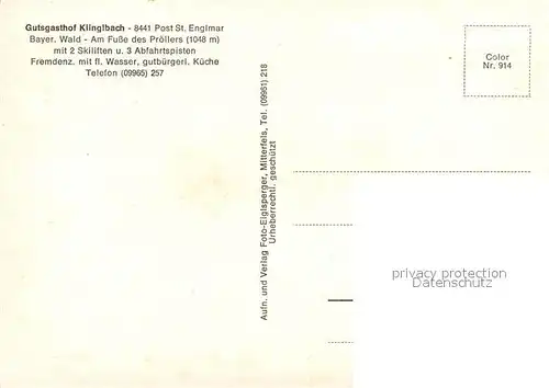 AK / Ansichtskarte St_Englmar Gutsgasthof Wintersport Bayerischer Wald Winterpanorama St_Englmar