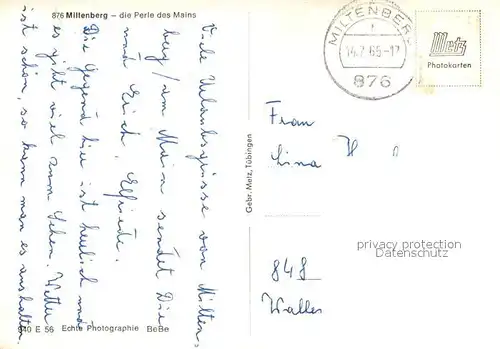 AK / Ansichtskarte Miltenberg_Main Uferpromenade Miltenberg Main