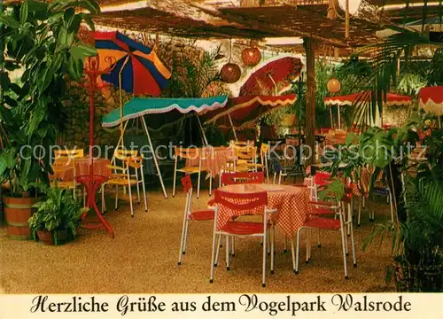 AK / Ansichtskarte Walsrode_Lueneburger_Heide Vogelpark Tropencafe in der Paradieshalle Walsrode_Lueneburger_Heide