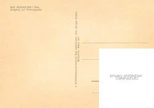 AK / Ansichtskarte Bad_Adelholzen_Oberbayern Aufgang zur Primusquelle Nonnen Bad_Adelholzen_Oberbayern