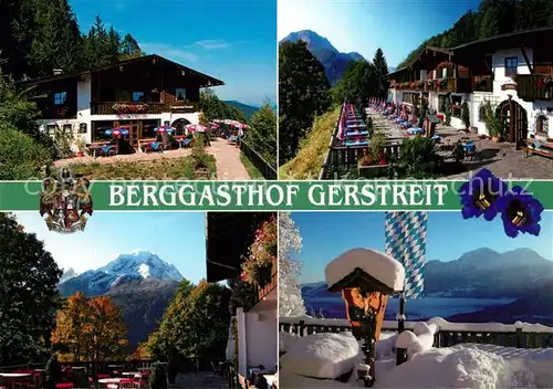 AK / Ansichtskarte Ramsau_Berchtesgaden Berggasthof Gerstreit am Soleleitungsweg Berchtesgadener Land Alpen Ramsau Berchtesgaden