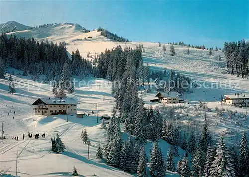 AK / Ansichtskarte Sudelfeld Abfahrt vom Oberen zum Mittleren Sudelfeld Wintersportplatz Bayerische Alpen Sudelfeld