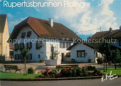 AK / Ansichtskarte Piding Rupertusbrunnen Alter Pfarrhof 18. Jhdt. Piding