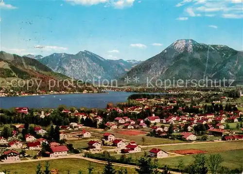 AK / Ansichtskarte Bad_Wiessee Rottach Egern mit Wallberg Mangfallgebirge Bad_Wiessee