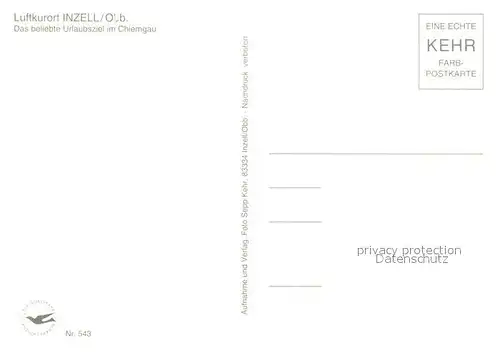 AK / Ansichtskarte Inzell Ortsmotiv mit Kirche Edelweiss Maibaum Inzell