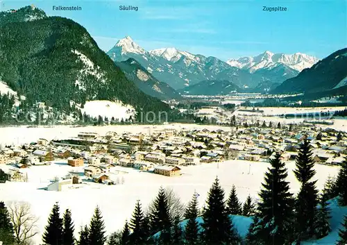 AK / Ansichtskarte Steinach_Pfronten Gesamtansicht mit Alpenpanorama im Winter Steinach Pfronten