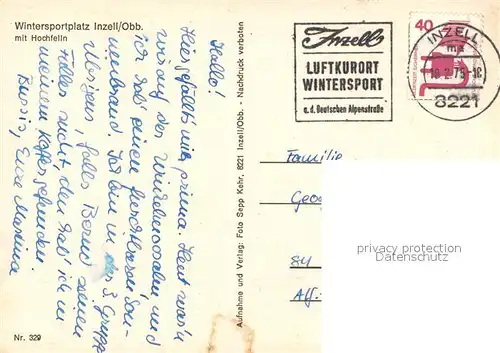 AK / Ansichtskarte Inzell Winterpanorama mit Hochfelln Chiemgauer Alpen Inzell