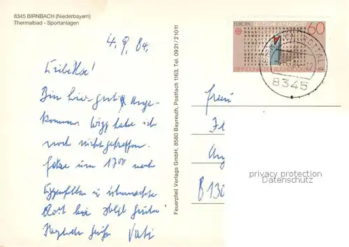 AK / Ansichtskarte Birnbach_Rottal Thermalbad Sportanlagen Birnbach Rottal