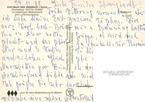 AK / Ansichtskarte Bad_Birnbach Thermalbad Rottal Terme Fliegeraufnahme Bad_Birnbach