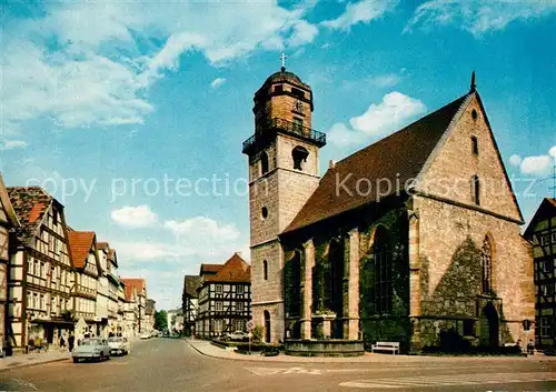 AK / Ansichtskarte Rotenburg_Fulda Jacobikirche mit Blick in die Breitenstrasse Rotenburg Fulda