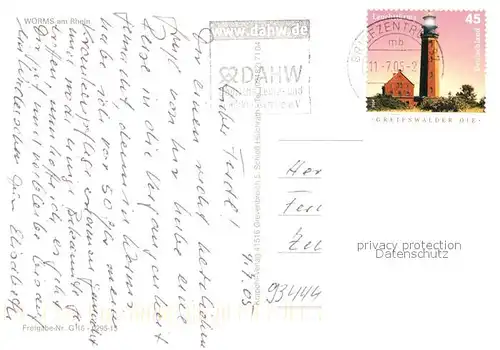 AK / Ansichtskarte Worms_Rhein Innenstadt Kirche Fliegeraufnahme Worms Rhein