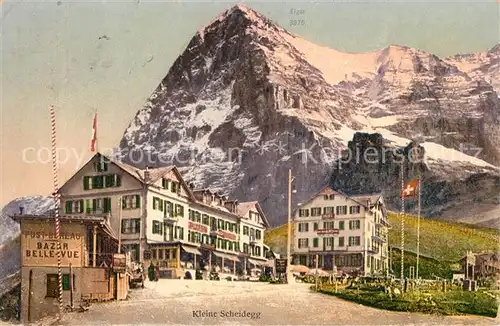 AK / Ansichtskarte Kleine_Scheidegg_Interlaken mit Eiger Kleine_Scheidegg