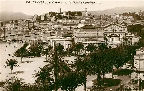 AK / Ansichtskarte Cannes_Alpes Maritimes Le Casino et le Mont Chevalier Cannes Alpes Maritimes